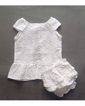 Baby girl dress white-set(0-3)
