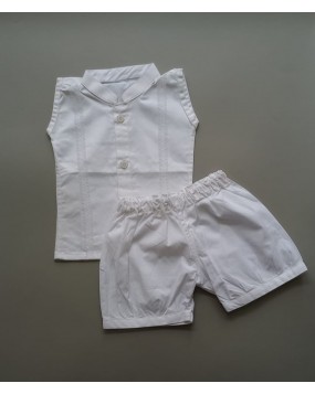 Baptism Outfit for Baby Boy (0-3) SHIRT & SHORTS