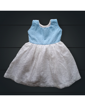 Handmade Baby Frock (Hakoba &French lace Fabric) 