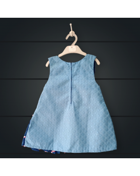 Handmade frock /Hakoba&Linen fabric with soft cotton lining)