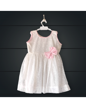 Hand made Baby Girls Frock--Faux Georgette with soft cotton lining(3-4Years)