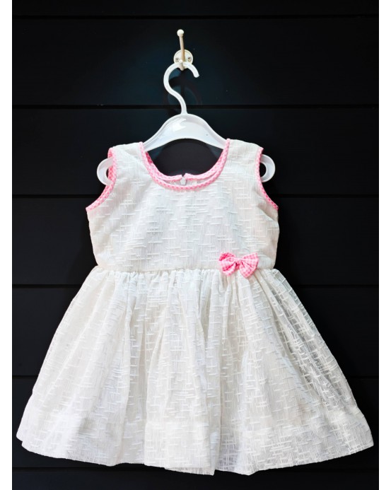 Hand made Baby Girls Frock--Faux Georgette with soft cotton lining(  ( 1-Years)
