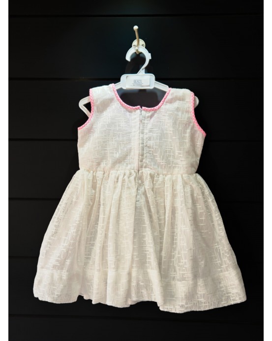 Hand made Baby Girls Frock--Faux Georgette with soft cotton lining(  ( 1-Years)