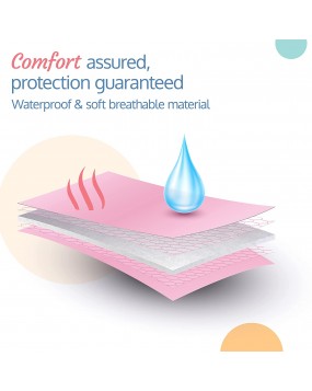  Fabric Coated Breathable-Extra Absorbent Dry Sheet/Bed Protector luv lap (100 x 140 cm)