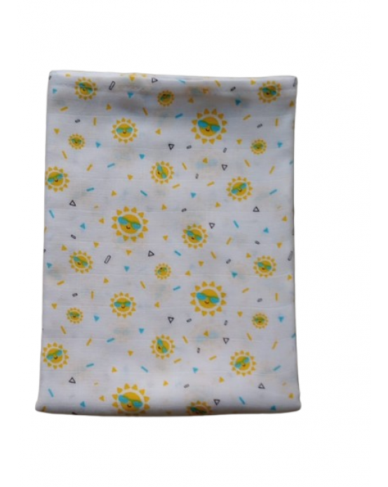 100% Organic cotton Jabla & swaddle cloth Sunshine-100 cm x 100 cm)