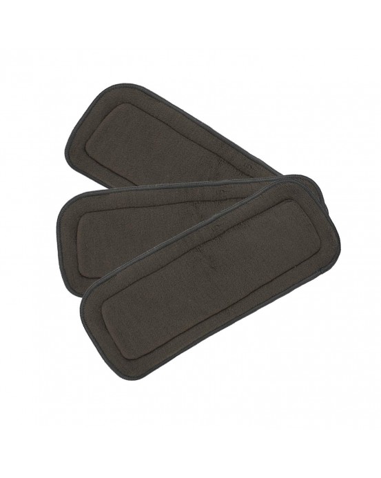 5 Layer Bamboo Charcoal Inserts/ Reusable Washable Cotton Diaper Nappy Inserts for Baby Cloth Diapers(Set of 3)