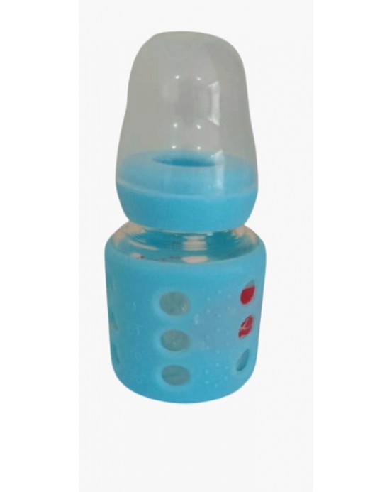 Intellegence Baby-Borosilicate Glass Feeding Bottle Silicone Bottle Cover  (80ml)