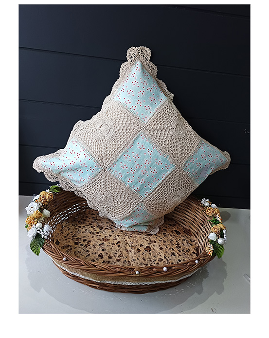 Hand  crocheted cushion covers(16x16)