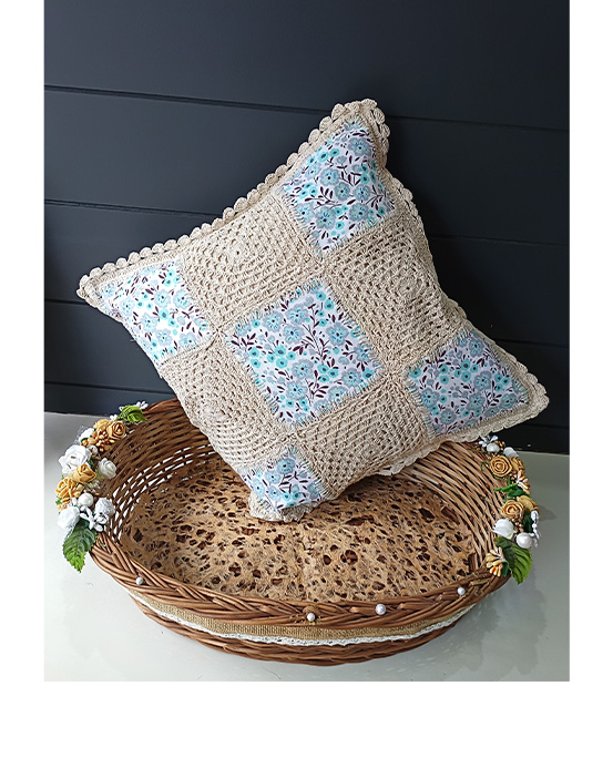 Hand chrocheted cushion cover (16x16)(pk of 5)