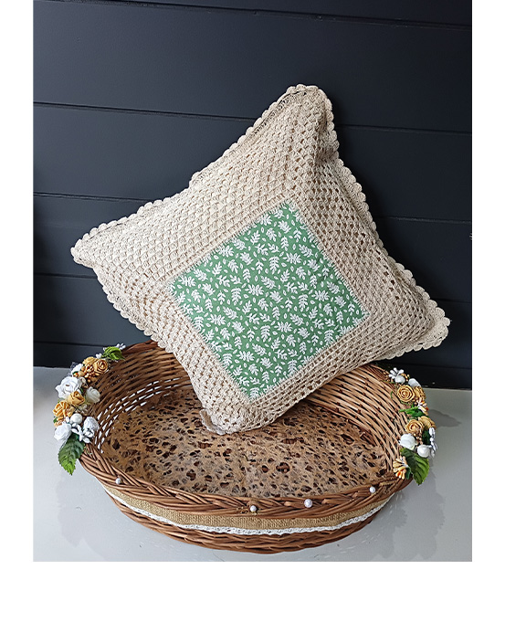 Hand  crocheted cushion covers(16x16)Pk of 5