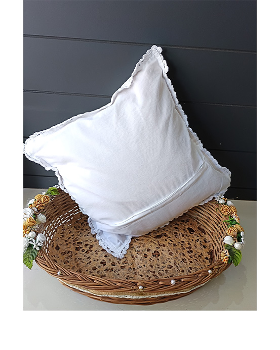 Hand chrocheted cushion cover (16X16)Pk of 6