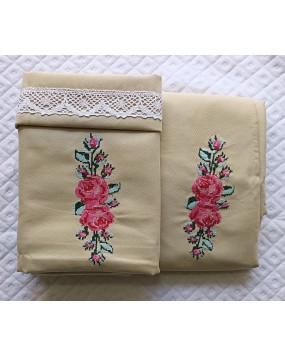 Embroidered Bedsheets-Single