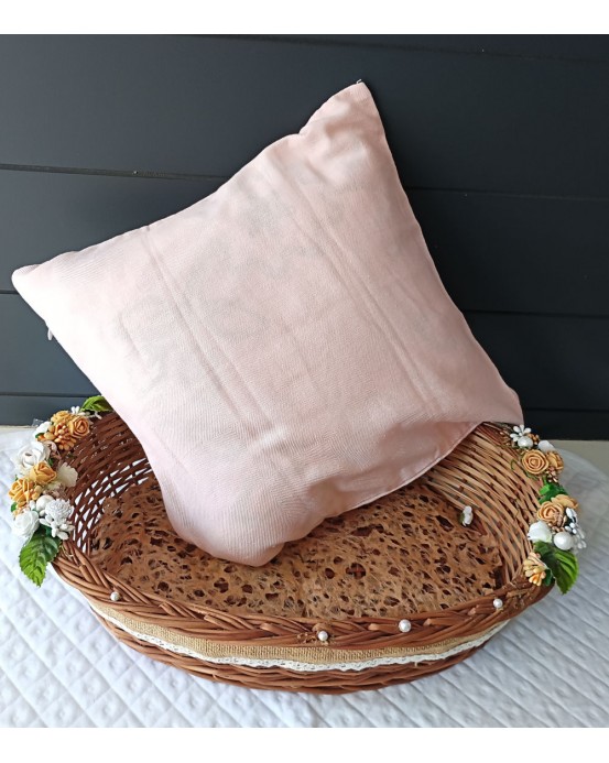 Embroideried cushion cover 16x16