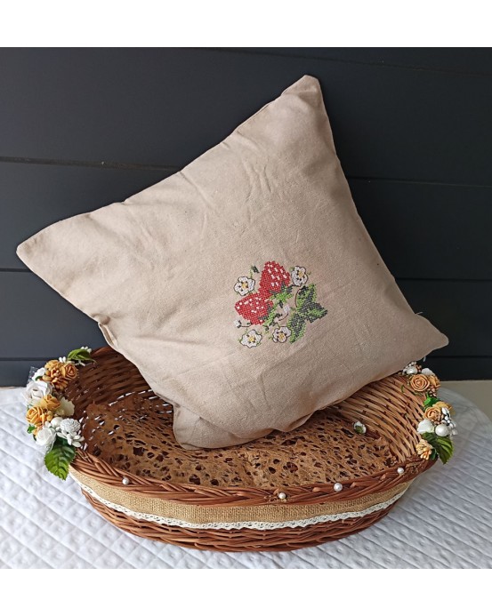 Embroideried cushion cover 16x16(PACK OF 2)
