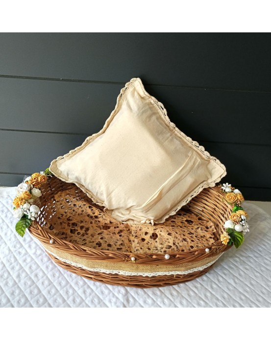 Hand chrocheted cushion cover (12x12)pk of 2