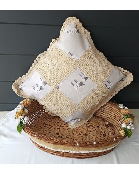 Crochet Cushion Cover - 16 X 16 inches - Set of 2