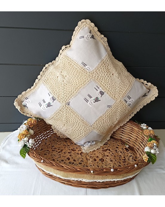 Crochet Cushion Cover - 16 X 16 inches - Set of 2