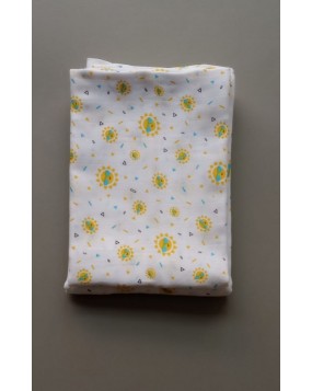100% Organic cotton swaddle cloth Sunshine-100 cm x 100 cm)