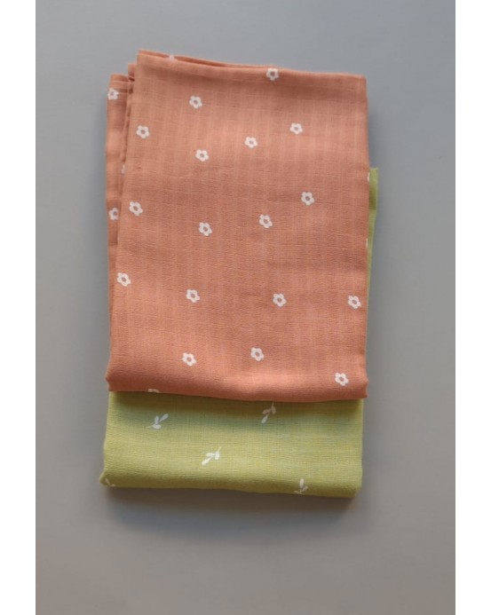 100% Organic cotton swaddle cloth (100 cm x 100 cm)(PACK OF 2)