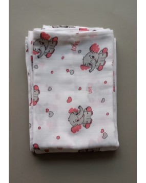 100% Organic cotton swaddle cloth (100 cm x 100 cm)(PACK OF 2)