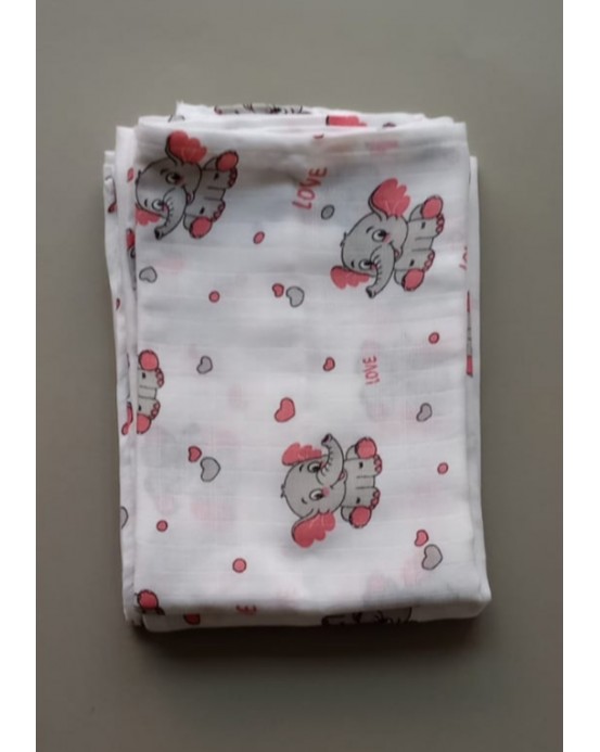 100% Organic cotton swaddle cloth (100 cm x 100 cm)(PACK OF 2)