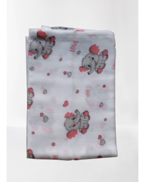100% Organic cotton Zero size Jabla & swaddle cloth _Elephant (100 cm x 100 cm)
