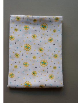 100% Organic cotton swaddle cloth Sunshine-100 cm x 100 cm)