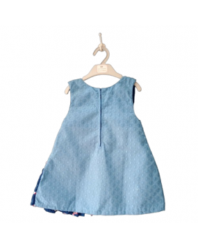 Handmade frock /Hakoba&Linen fabric with soft cotton lining)