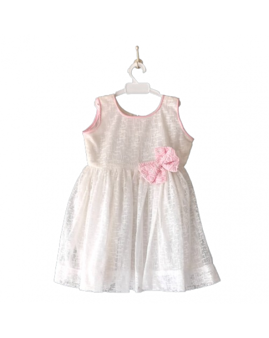 Hand made Baby Girls Frock--Faux Georgette with soft cotton lining(3-4Years)