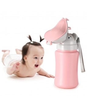 Portable Baby Girl Potty Urinal Emergency Toilet for Camping Car Travel and Kid Potty Pee Training (Pink)