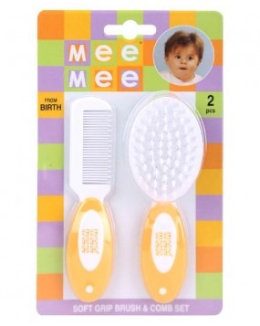 Mee Mee Soft Grip Brush & Comb Set_Blue