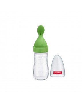 Fisher-Price Squeezy Silicone Food Feeder, Blue, Pink & Green-125ml