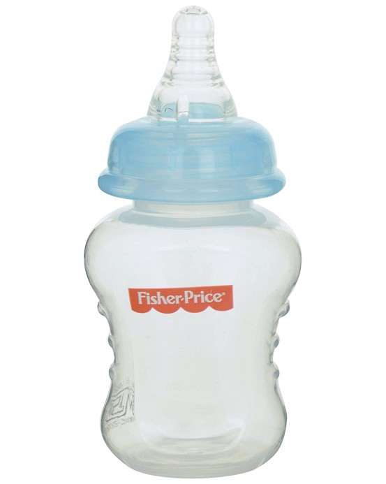 Fisher Price Ultra Care Regular Neck Feeding Bottle, Blue, 120 ml