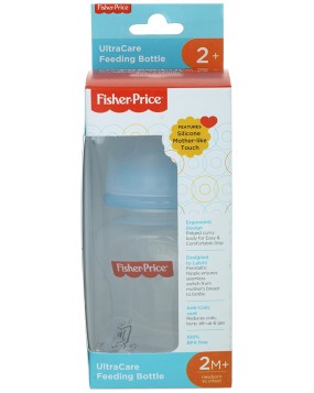 Fisher Price Ultra Care Regular Neck Feeding Bottle, Blue, 120 ml