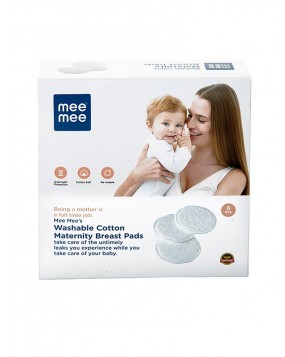 MEE-MEE   REUSABLE ABSORBENT MATERNITY BREAST PADS (6 PCS)